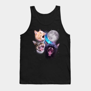 Three Cats Howl at the Moon Tank Top